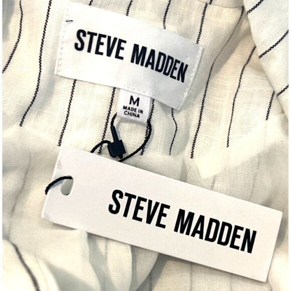 Steve Madden Women's Jessa Blazer Jacket White Black Size Medium NWT - Picture 6 of 8